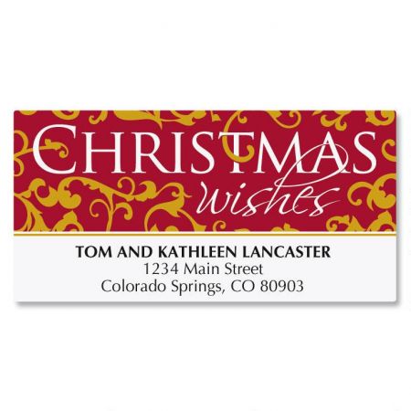 Christmas Wishes Deluxe Address Labels