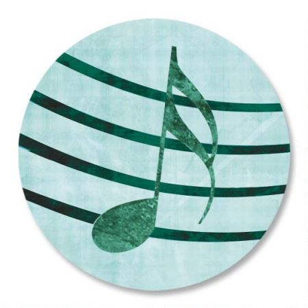 Sheet Music Aqua Envelope Sticker Seals