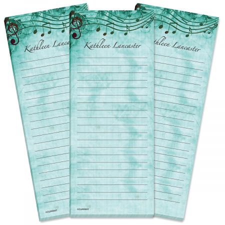Sheet Music Aqua Lined Shopping List Pads