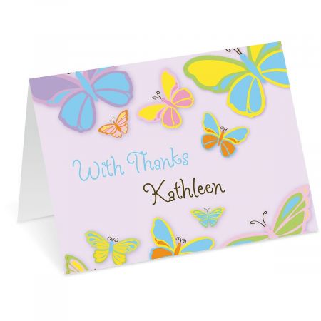 Butterfly Personalized Thank You Cards