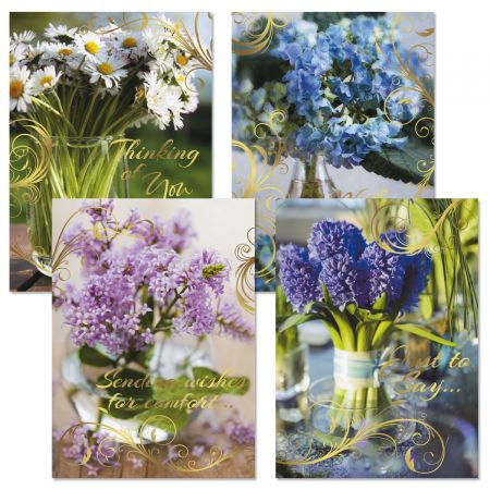 Floral Sympathy Cards and Seals