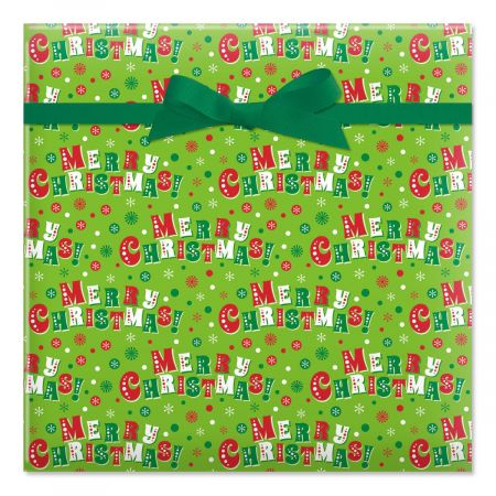 Jolly Christmas Jumbo Rolled Gift Wrap