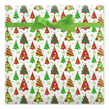 Graphic Christmas Tree Jumbo Rolled Gift Wrap