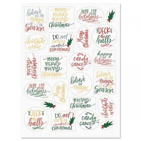 Holiday Lettering Stickers