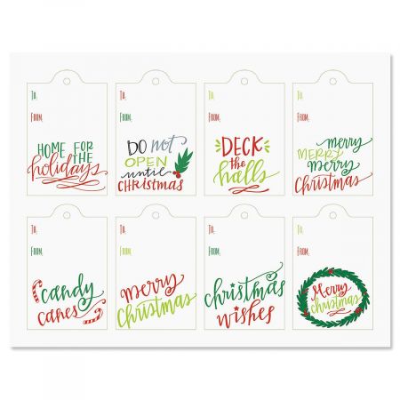 Christmas Lettering Tags