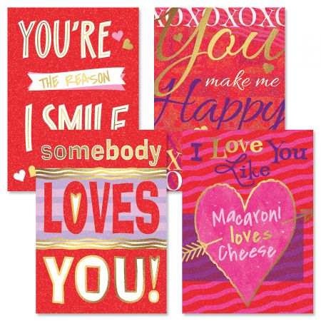 Deluxe Graphic Valentines Day Cards