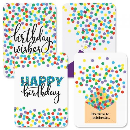 Confetti Wishes Birthday Cards and Seals