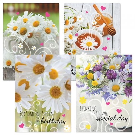 Daisy Birthday Cards and Seals