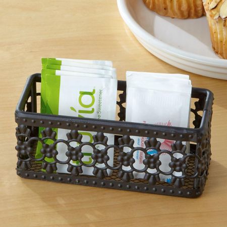 Black Pattern Sugar Packet Holder