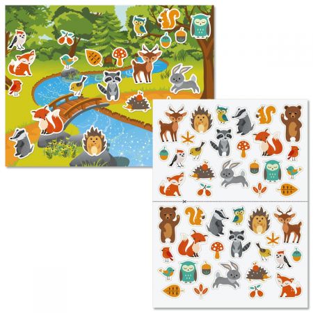 Forest Friends Background Scenes and Stickers