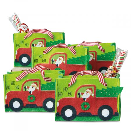 Red Pickup Felt Treat Bags