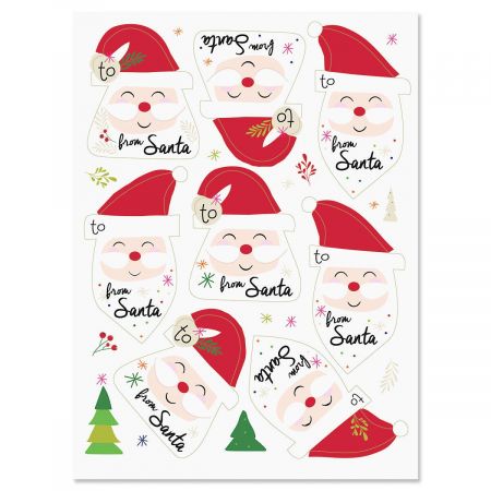from santa stickers christmas