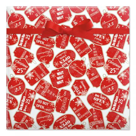 Red Tag Christmas Jumbo Rolled Gift Wrap