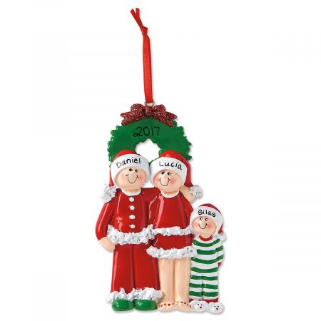PJ Family Personalized Christmas Ornaments