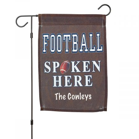 Personalized Football Garden Flag and Garden Flag Stand