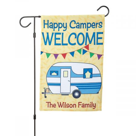 Personalized RV Garden Flag and Garden Flag Stand