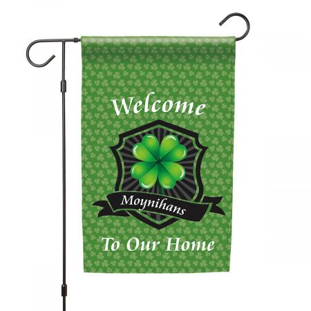 Personalized Irish Garden Flag and Garden Flag Stand