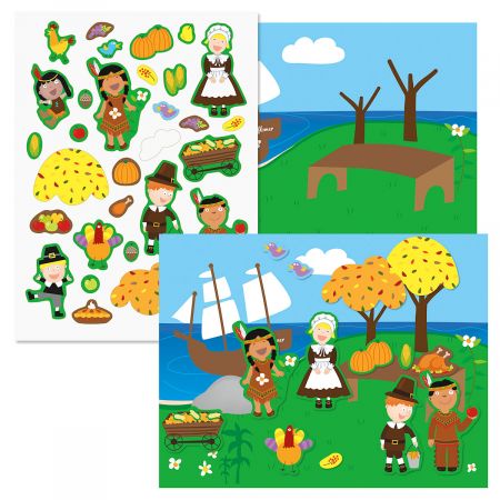 Thanksgiving Sticker Scenes and Stickers