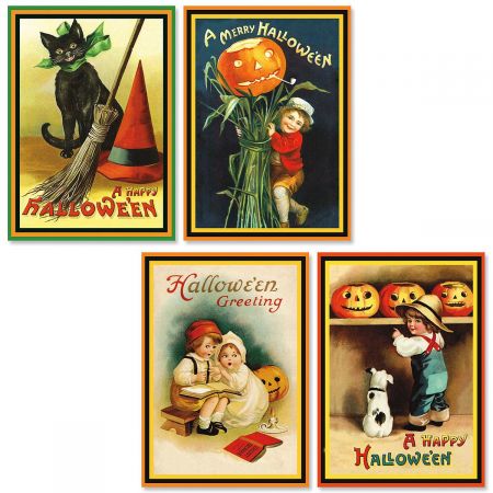 Retro Victorian Halloween Cards