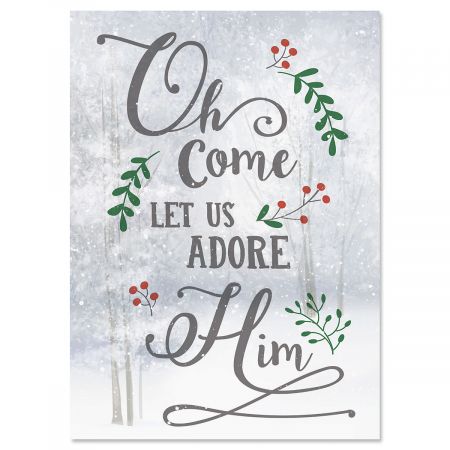O Come Adore Christmas Cards