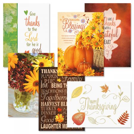 Fresh Look Thanksgiving Greeting Card Value Pack