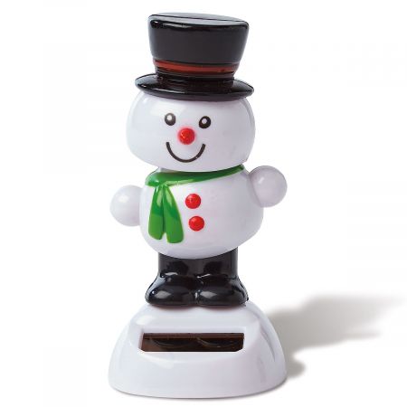 HOME OR CAR DASHBOARD TOY NOVELTY SOLAR POWERED DANCING SNOWMAN 