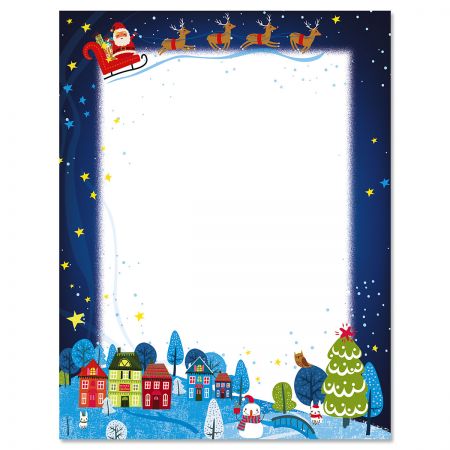 Santa's in Town Christmas Letter Papers