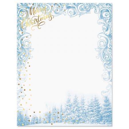 Deluxe Winter Sparkle Christmas Letter Papers