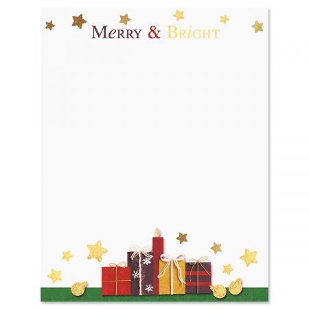 Deluxe Merry and Bright Christmas Letter Papers