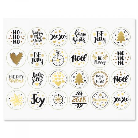 Christmas Greeting Stickers