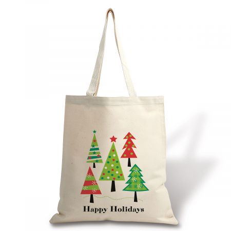 Canvas Shopping Tote Bag Angel White Coat Holds Christmas Tree C Angel Beach Bags for Women 