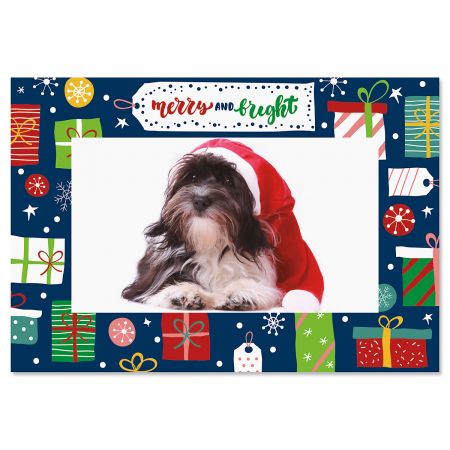 Merry and Bright Photo Sleeve Christmas Cards