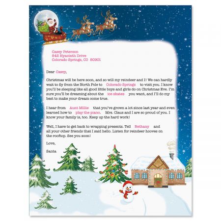 Personalized Santa Letter and Stickers