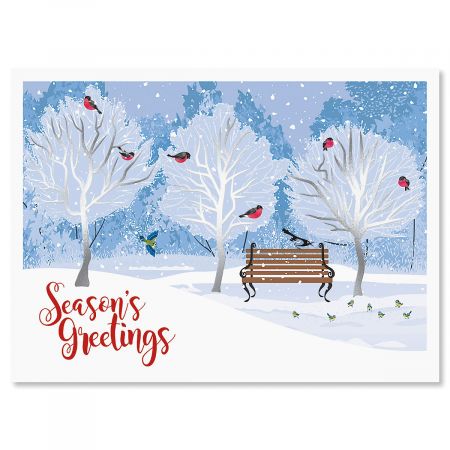 Winter Trees Deluxe Foil Christmas Cards