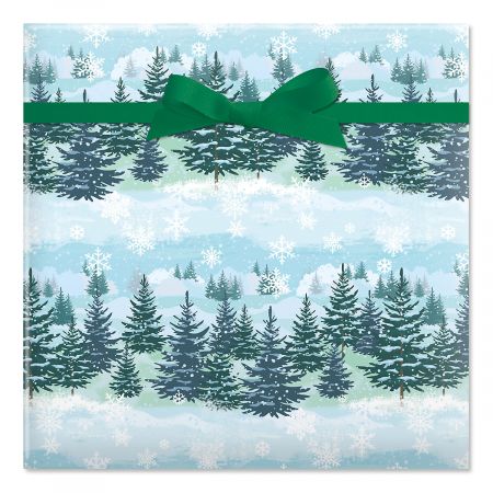 Christmas Forest Rolled Gift Wrap