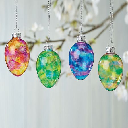 Glass Ornament Easter Eggs