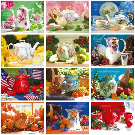 2019 Teapots Wall Calendar