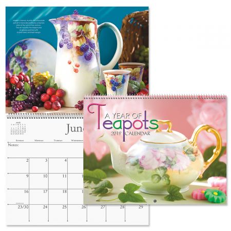 2019 Teapots Wall Calendar