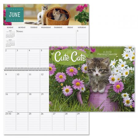 2019 Cats Big Grid Planning Calendar