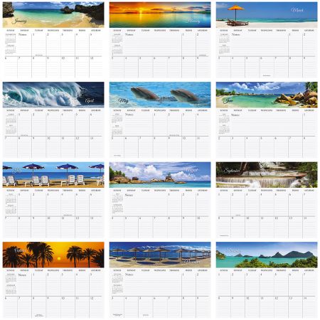 2019 Tropical Big Grid Planning Calendar