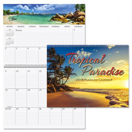 2019 Tropical Big Grid Planning Calendar
