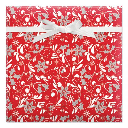 Red Fantasia Jumbo Rolled Gift Wrap