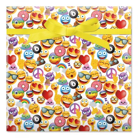 Emoji Jumbo Rolled Gift Wrap