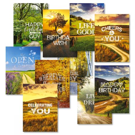 Open Road Birthday Greeting Cards Value Pack