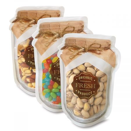 Narrow Jar-Shape Zipper Bags