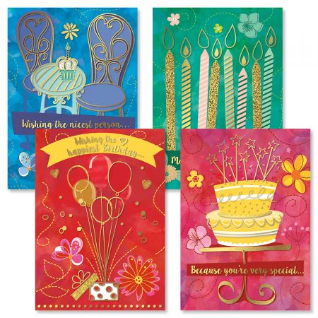 Deluxe BOHO Birthday Cards and Seals