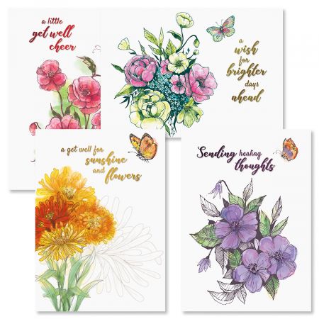 Deluxe Sketched Get Well Cards and Seals