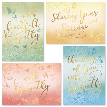 Deluxe Ombre Sympathy Cards and Seals