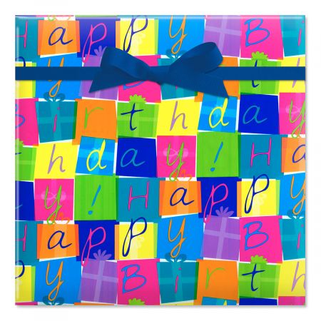 Birthday Boxes Jumbo Rolled Gift Wrap