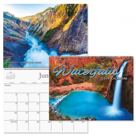 2019 Waterfalls Wall Calendar
